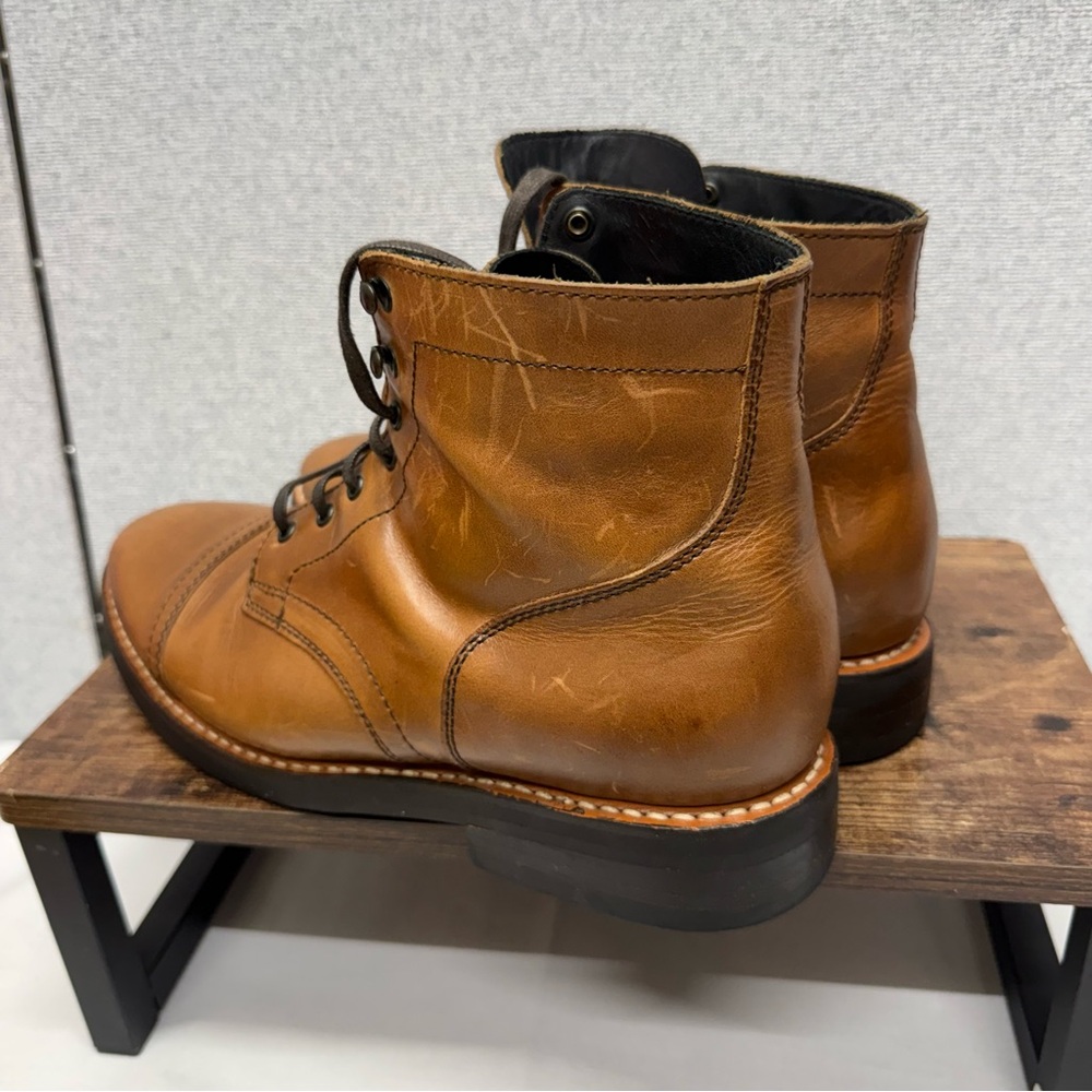 Thursday boot Company  Lace up mens boots Tan Brown - Picture 5 of 12